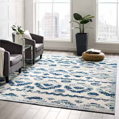 Reflect Takara Abstract Diamond Moroccan Trellis Indoor and Outdoor Area Rug by Modway