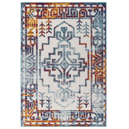 Reflect Nyssa Distressed Geometric Southwestern Aztec Indoor/Outdoor Area Rug by Modway