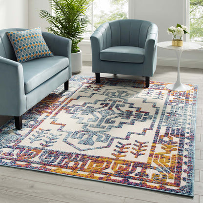 Reflect Nyssa Distressed Geometric Southwestern Aztec Indoor/Outdoor Area Rug by Modway