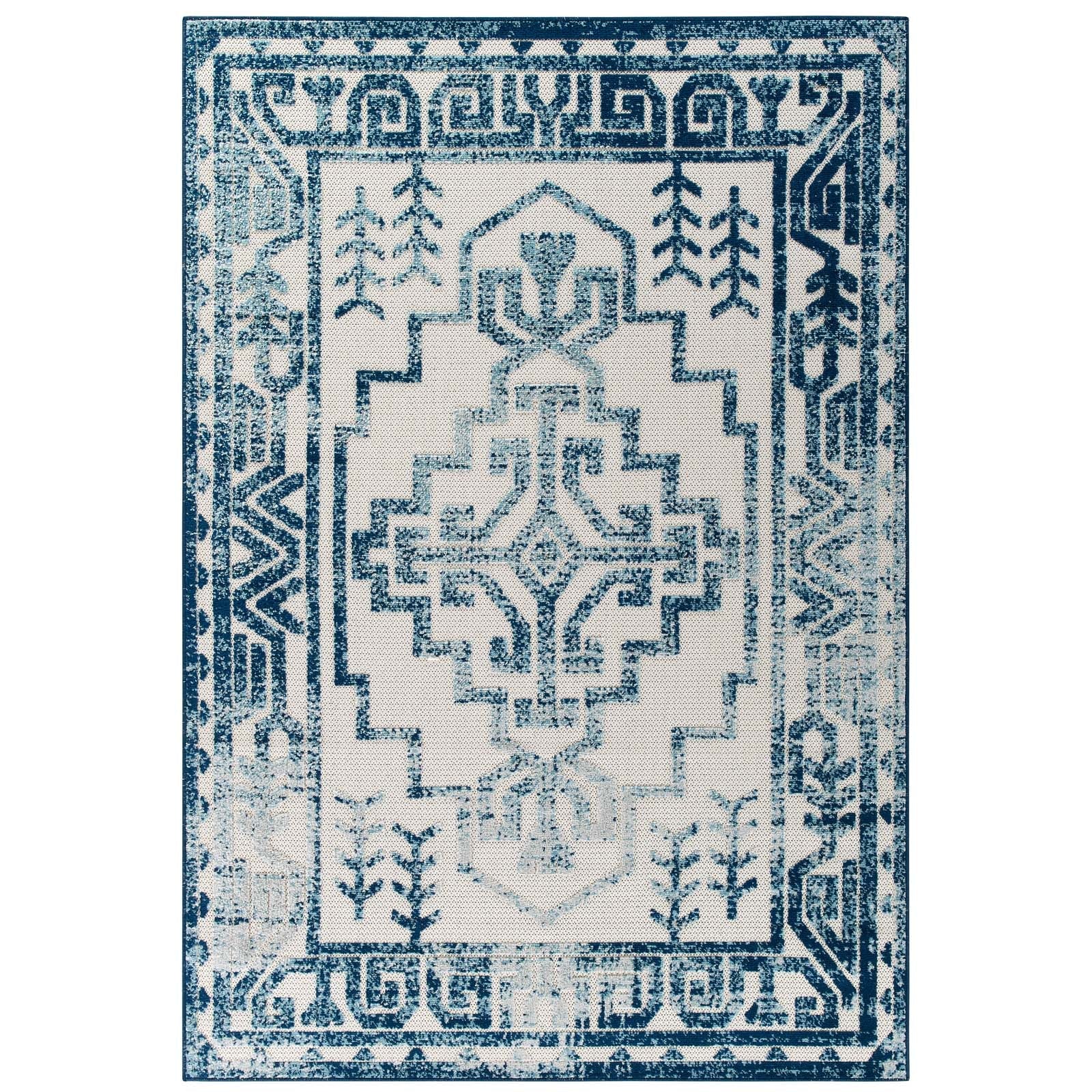 Reflect Nyssa Distressed Geometric Southwestern Aztec Indoor/Outdoor Area Rug by Modway