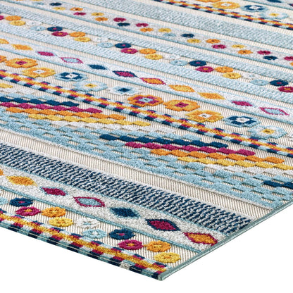 Reflect Cadhla Vintage Abstract Geometric Lattice Indoor and Outdoor Area Rug by Modway