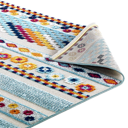 Reflect Cadhla Vintage Abstract Geometric Lattice Indoor and Outdoor Area Rug by Modway