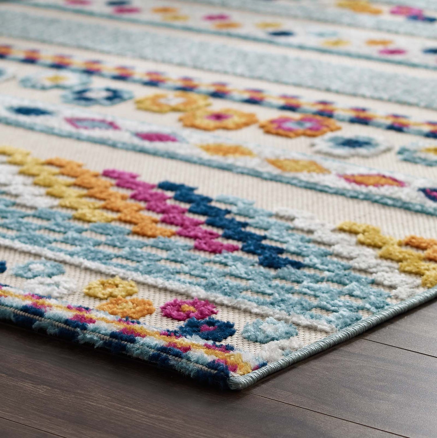 Reflect Cadhla Vintage Abstract Geometric Lattice Indoor and Outdoor Area Rug by Modway