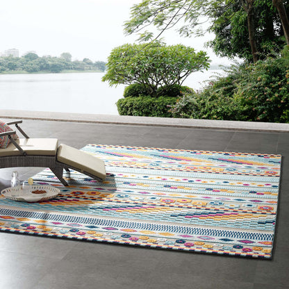 Reflect Cadhla Vintage Abstract Geometric Lattice Indoor and Outdoor Area Rug by Modway