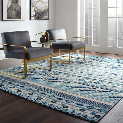 Reflect Cadhla Vintage Abstract Geometric Lattice Indoor and Outdoor Area Rug by Modway