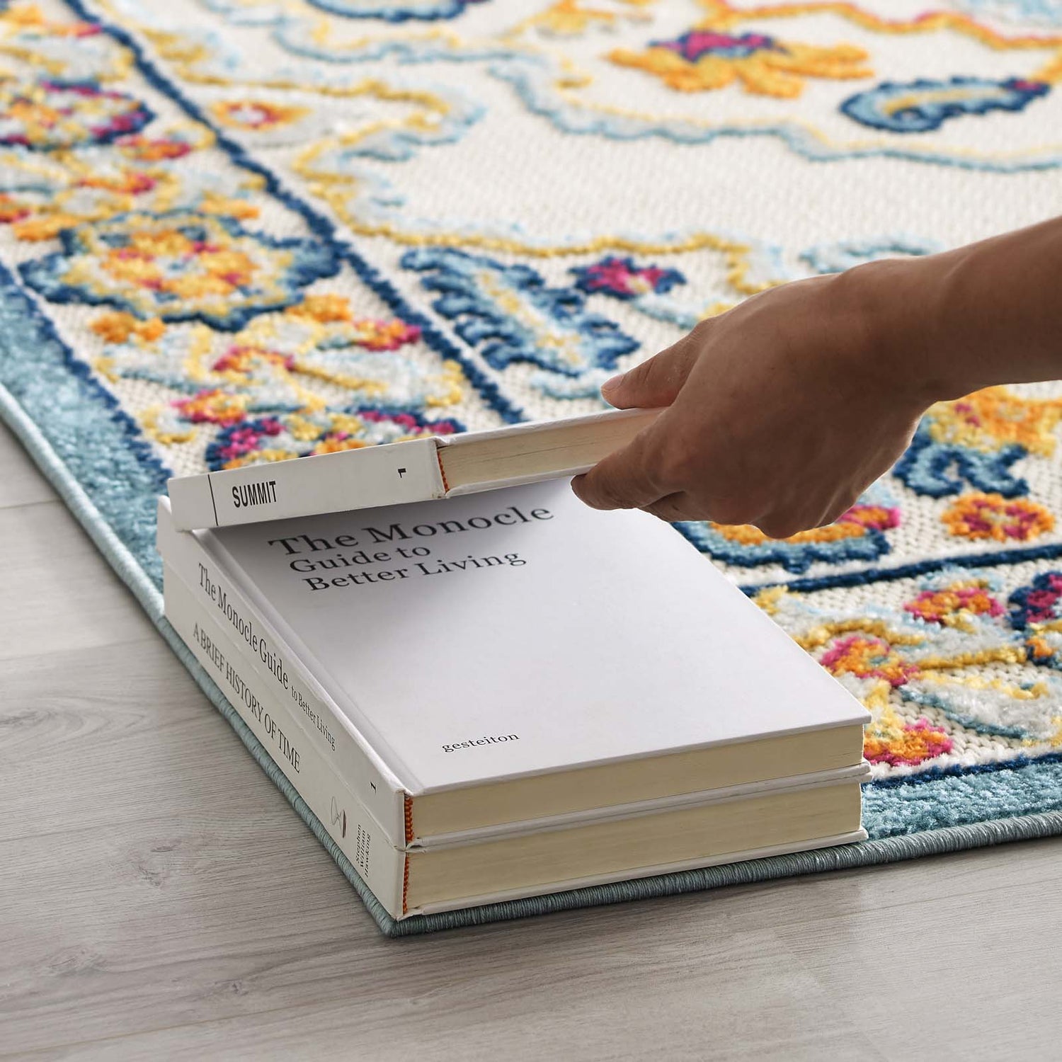Reflect Ansel Distressed Floral Vintage Medallion Indoor and Outdoor Area Rug by Modway