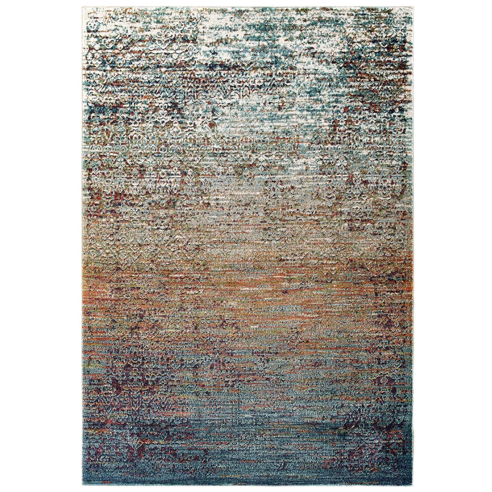 Tribute Jacinda Rustic Distressed Vintage Lattice Area Rug by Modway