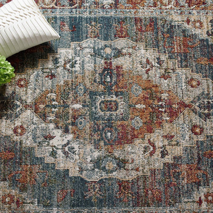 Tribute Camellia Distressed Vintage Floral Vintage Medallion Area Rug by Modway