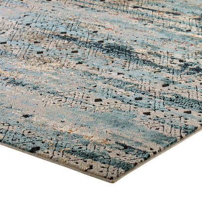 Tribute Eisley Rustic Distressed Transitional Diamond Lattice Area Rug by Modway