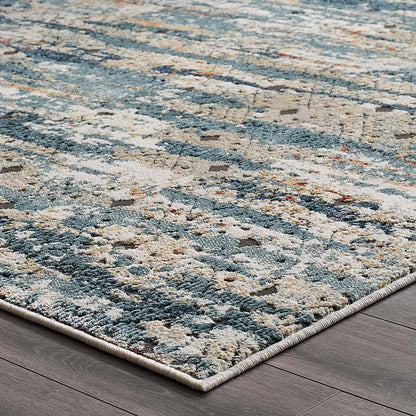 Tribute Eisley Rustic Distressed Transitional Diamond Lattice Area Rug by Modway