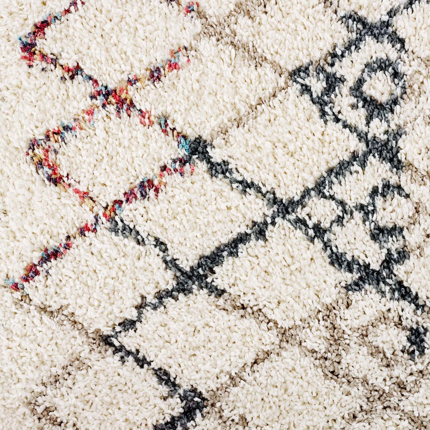 Skadi Rainbow Diamond Shag Area Rug by Modway