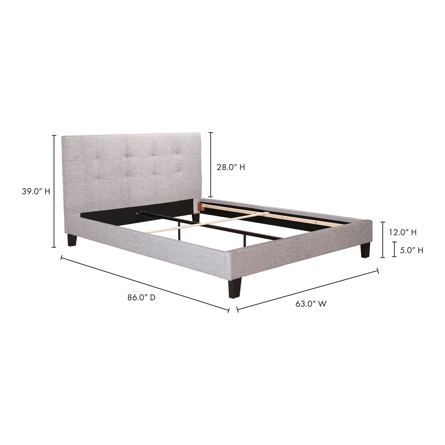 Nora Queen Bed Black Beds, Brown / New Pine Base