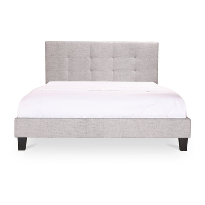 Elena Queen Bed Beds, Grey / Solid Pine