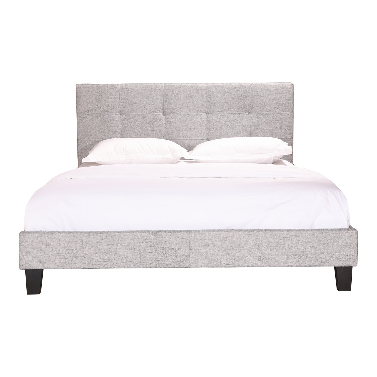 Elena Queen Bed Beds, Grey / Solid Pine