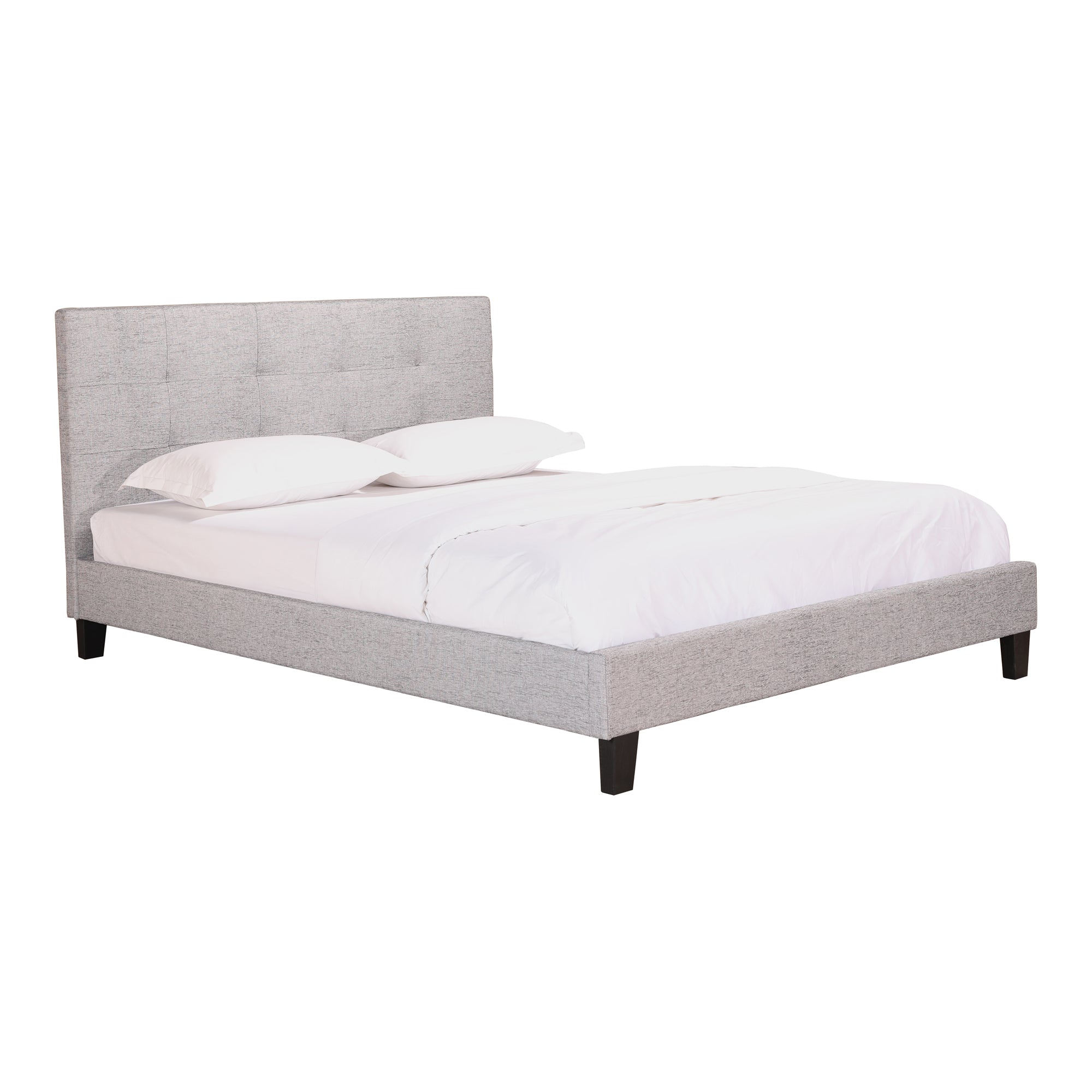 Elena Queen Bed Beds, Grey / Solid Pine