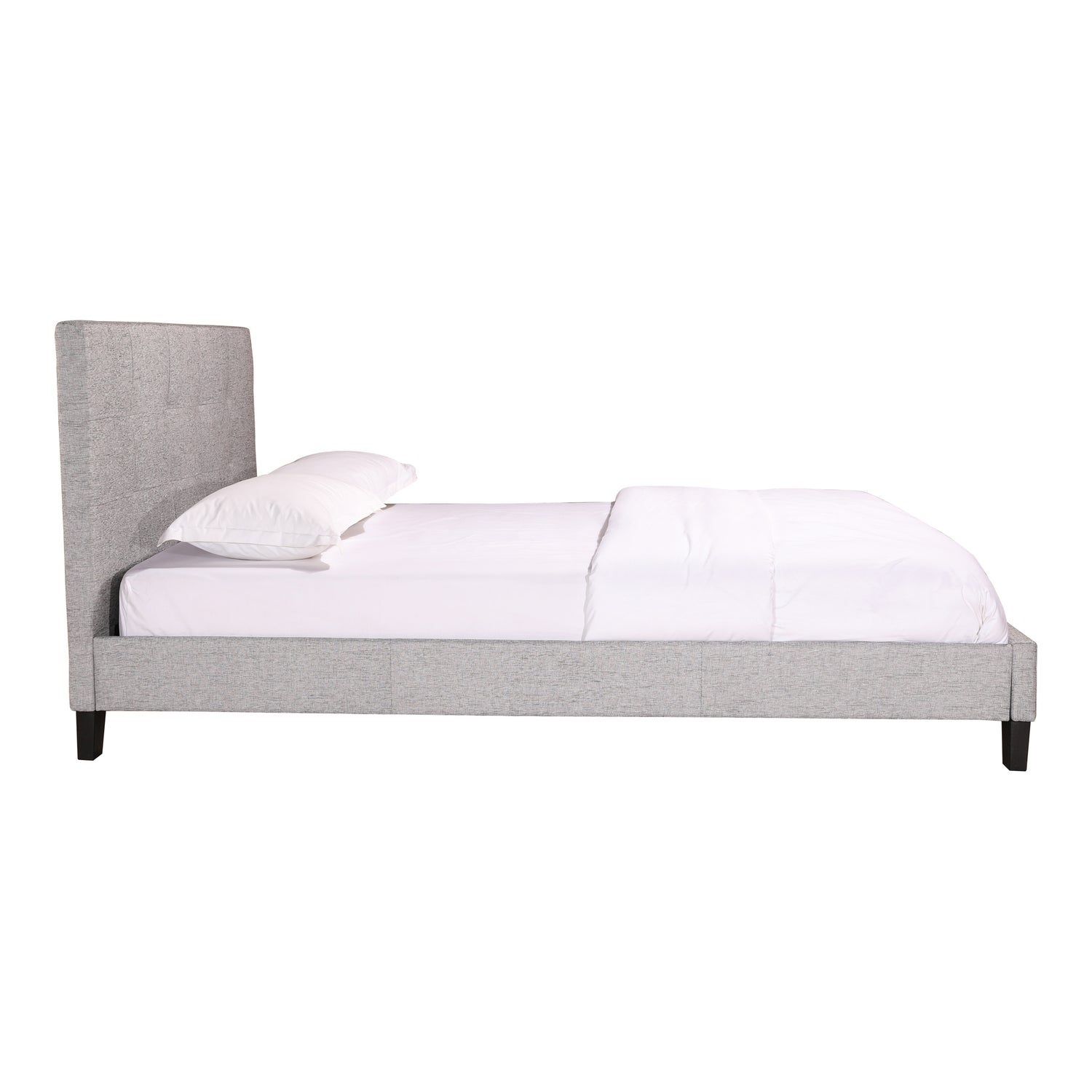 Elena Queen Bed Beds, Grey / Solid Pine