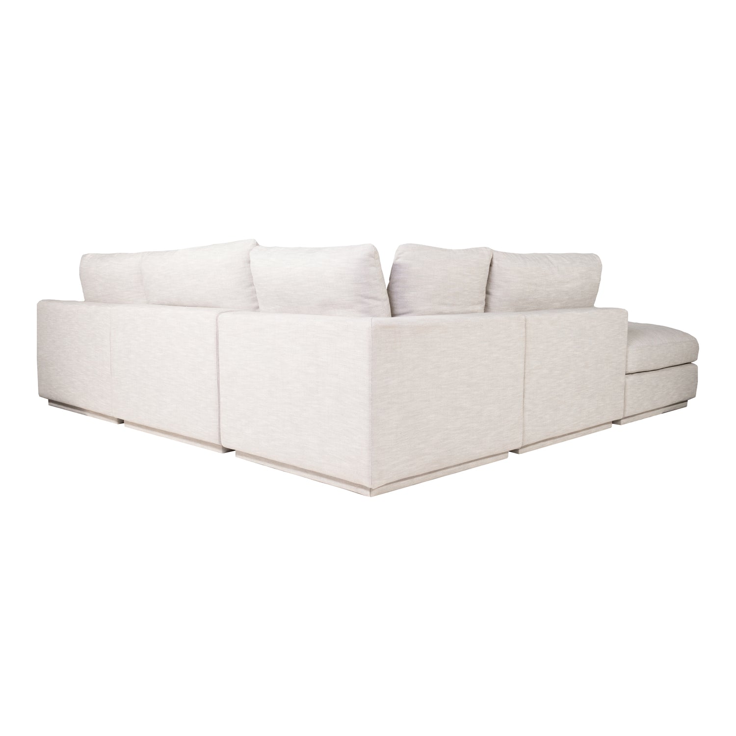 Justis Classic L-Shaped Modular Sectional Taupe Modular Sectionals, Grey / Solid Pine