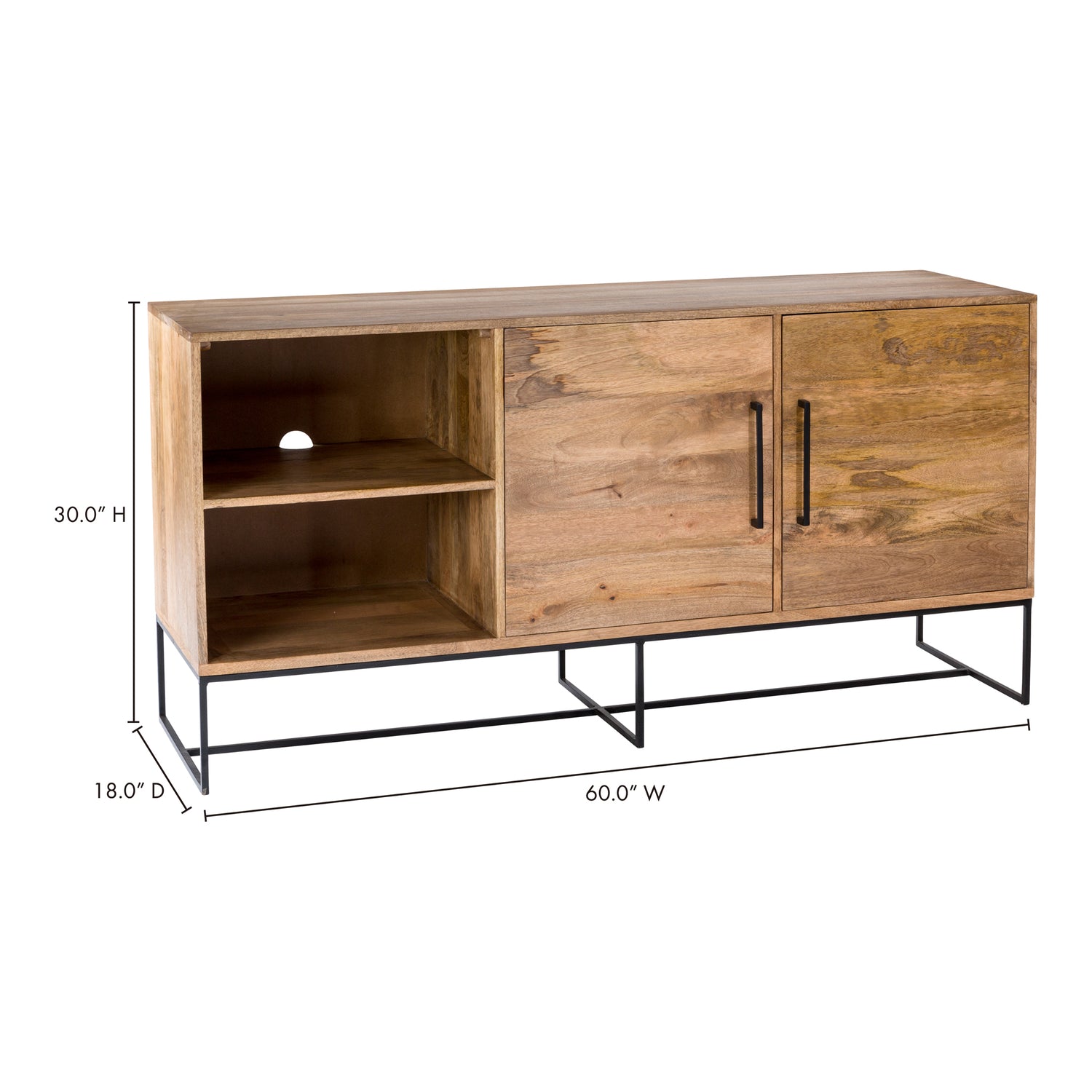 Colin Sideboard Small Sideboards, Natural / Iron Base