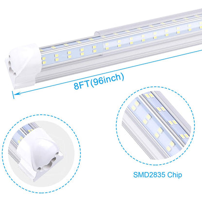 T5 60 Watts, 8ft Integrated LED Tube Fixture – Clear 5000K, 7500 LM, 100-250VAC