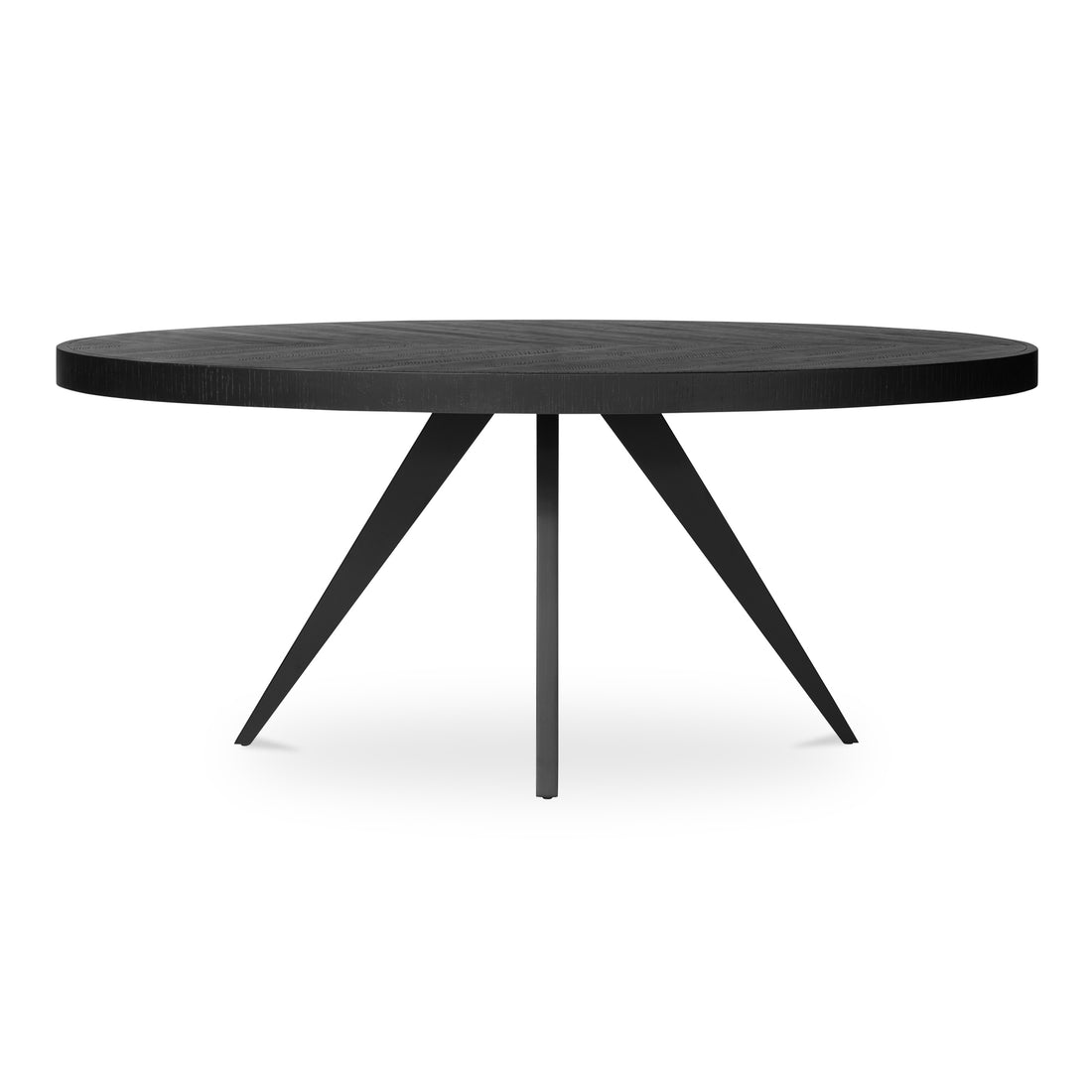 Park Round Dining Table Black Dining Tables, Black / Solid Acacia Legs