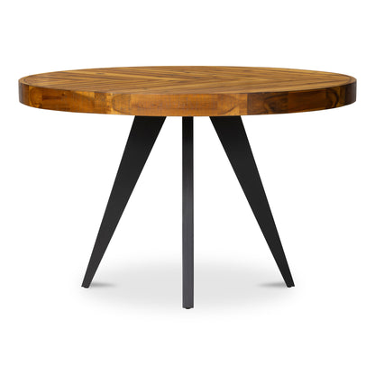 Park 60 Inch Round Dining Table Black Dining Tables, Black / Solid Acacia Legs