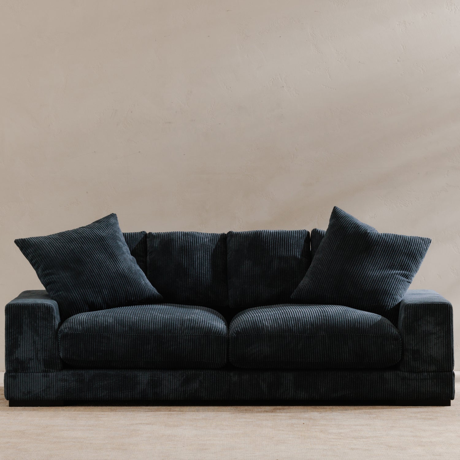 Plume Sofa Charcoal Sofas, Grey / Solid Eucalyptus Frame, Plywood