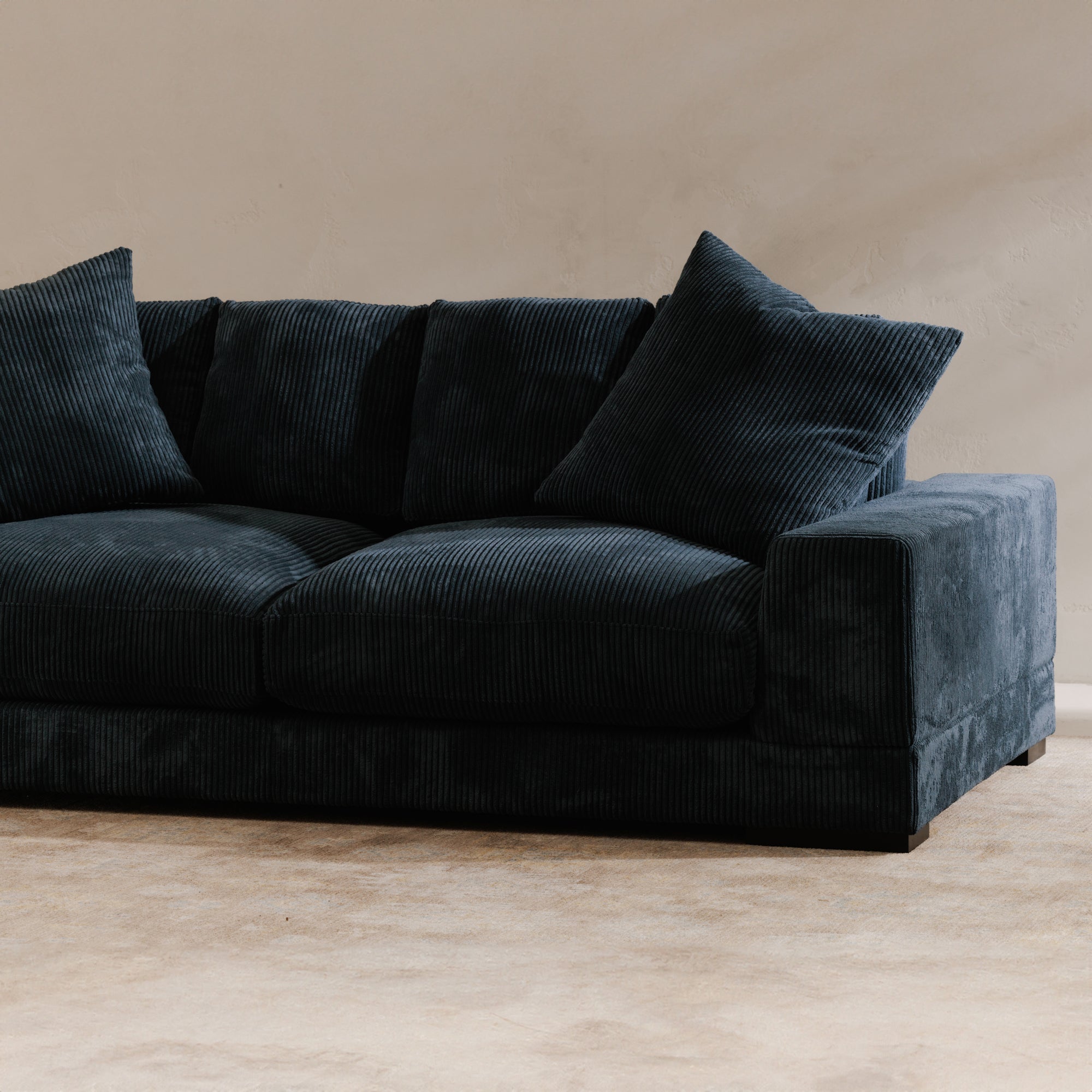 Plume Sofa Charcoal Sofas, Grey / Solid Eucalyptus Frame, Plywood