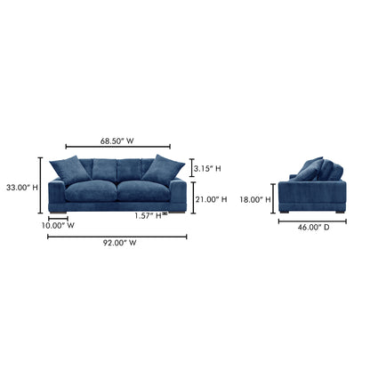 Plume Sofa Charcoal Sofas, Grey / Solid Eucalyptus Frame, Plywood