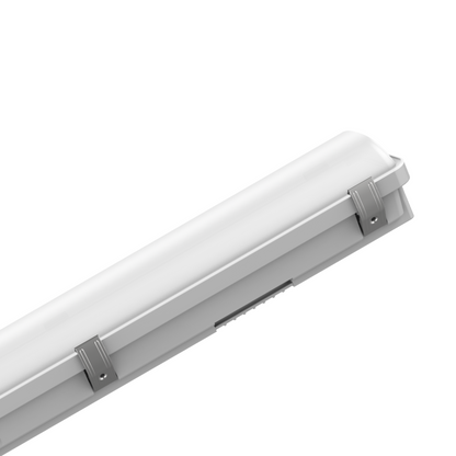 8FT LED Vapor Proof Light - 60W/70W/80W Wattage Adjustable - 3000/4000/5000K - 10400Lumens 0-10V Dimmable ,120-277VAC DLC 5.1 Premuim Pending, White