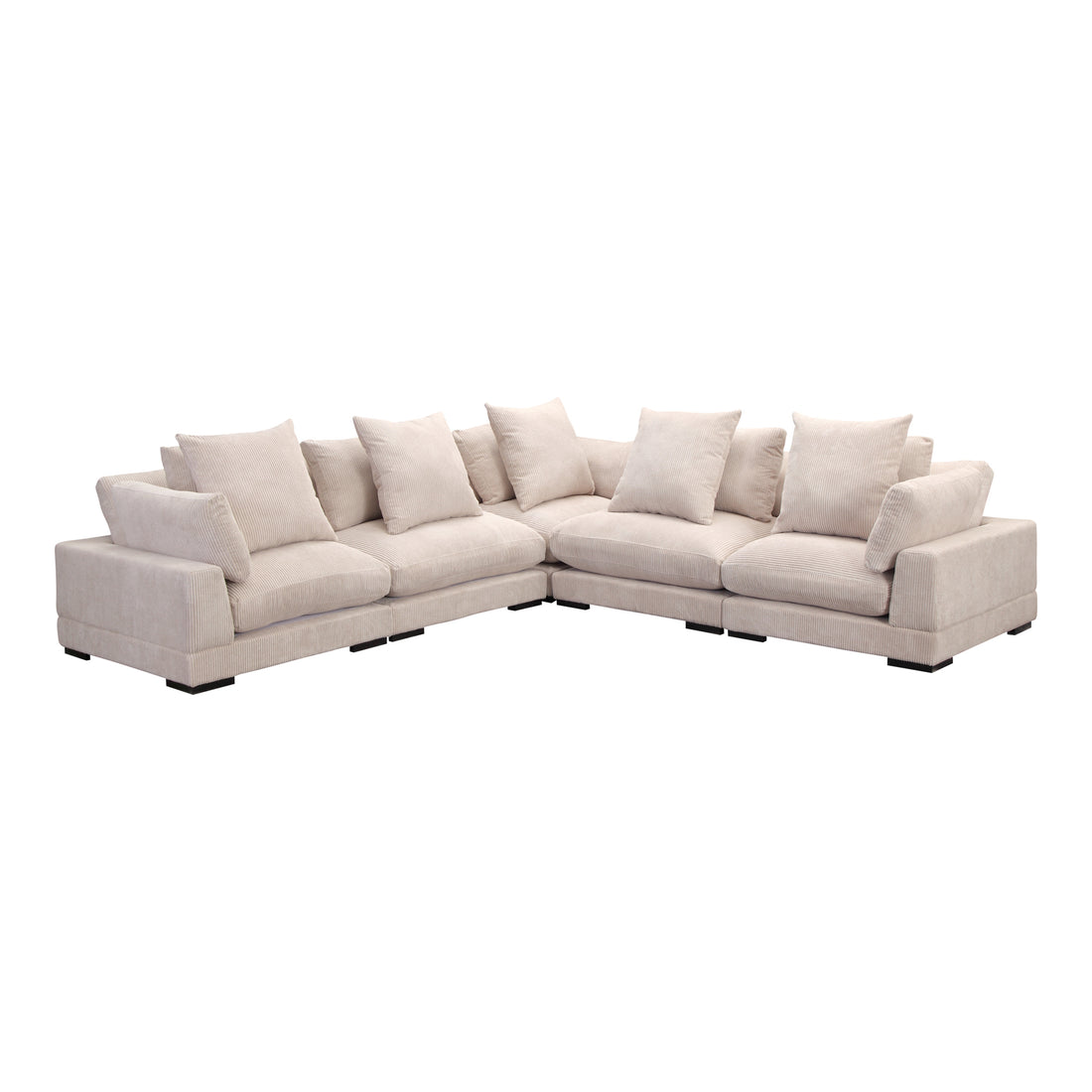 Tumbler Dream Modular Sectional Modular Sectionals, Brown / Solid Eucalyptus Frame and Plywood