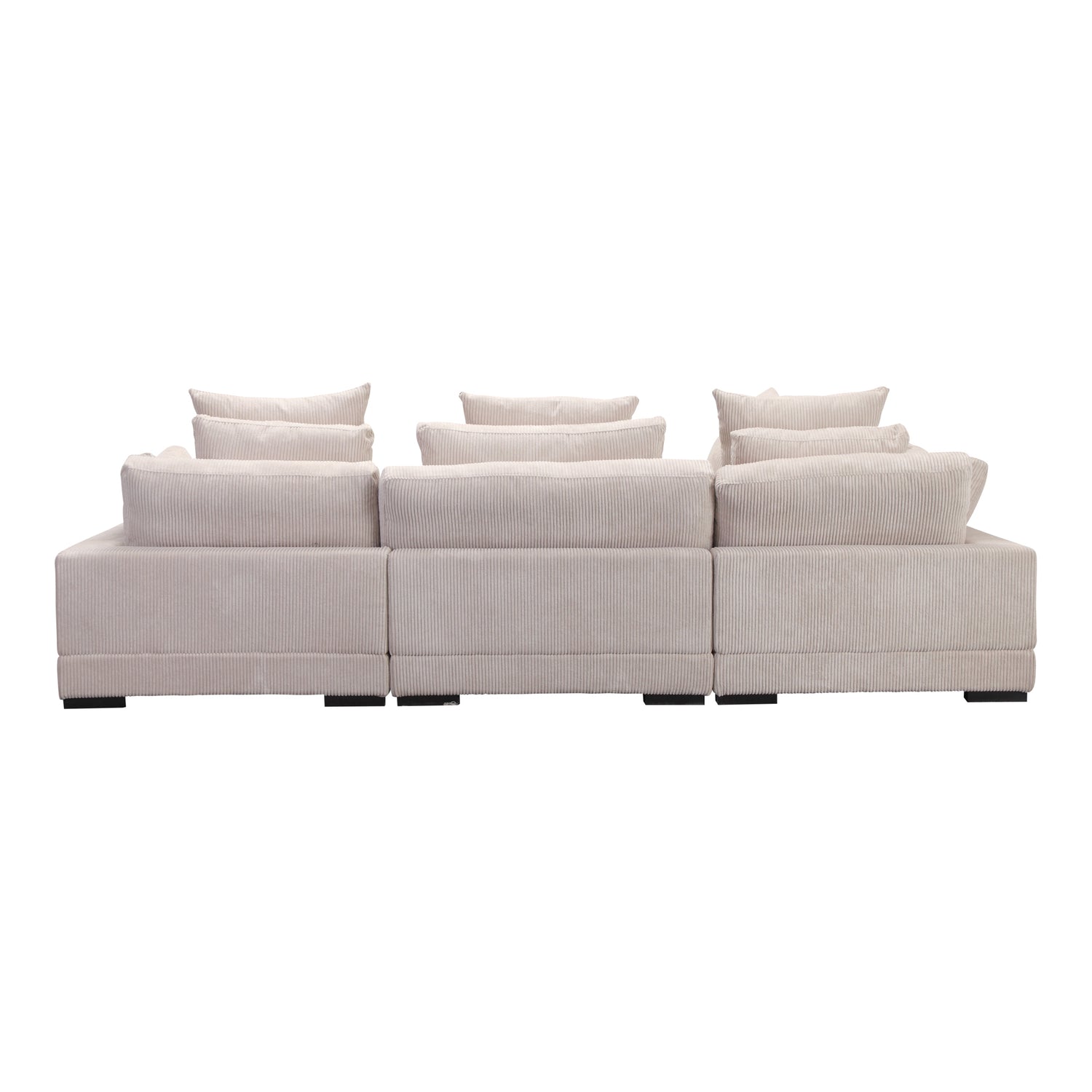 Tumbler Lounge Modular Sectional Modular Sectionals, Brown / Solid Eucalyptus Frame and Plywood