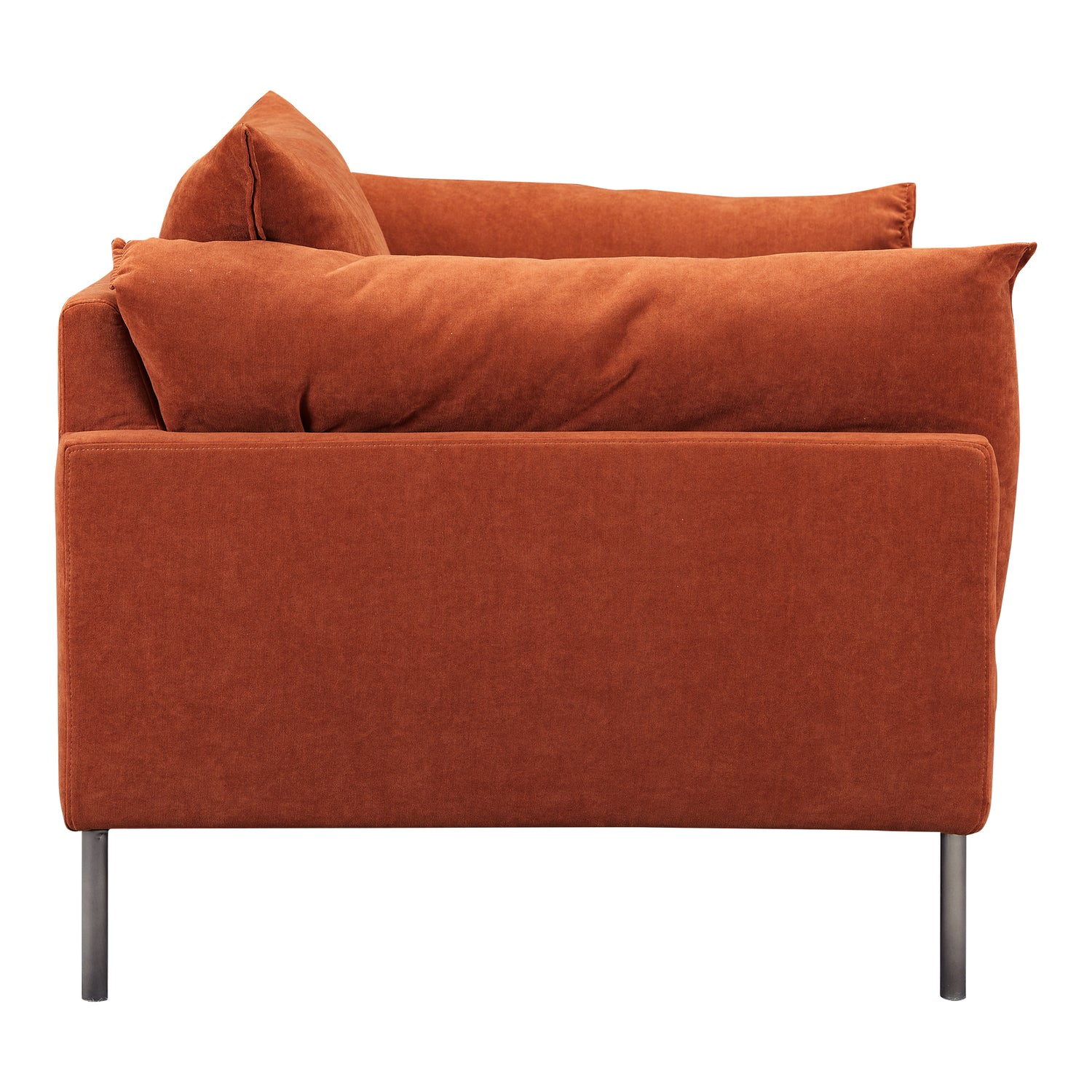 Janara Sofa Sofas, Orange / Black Stainless Steel Legs