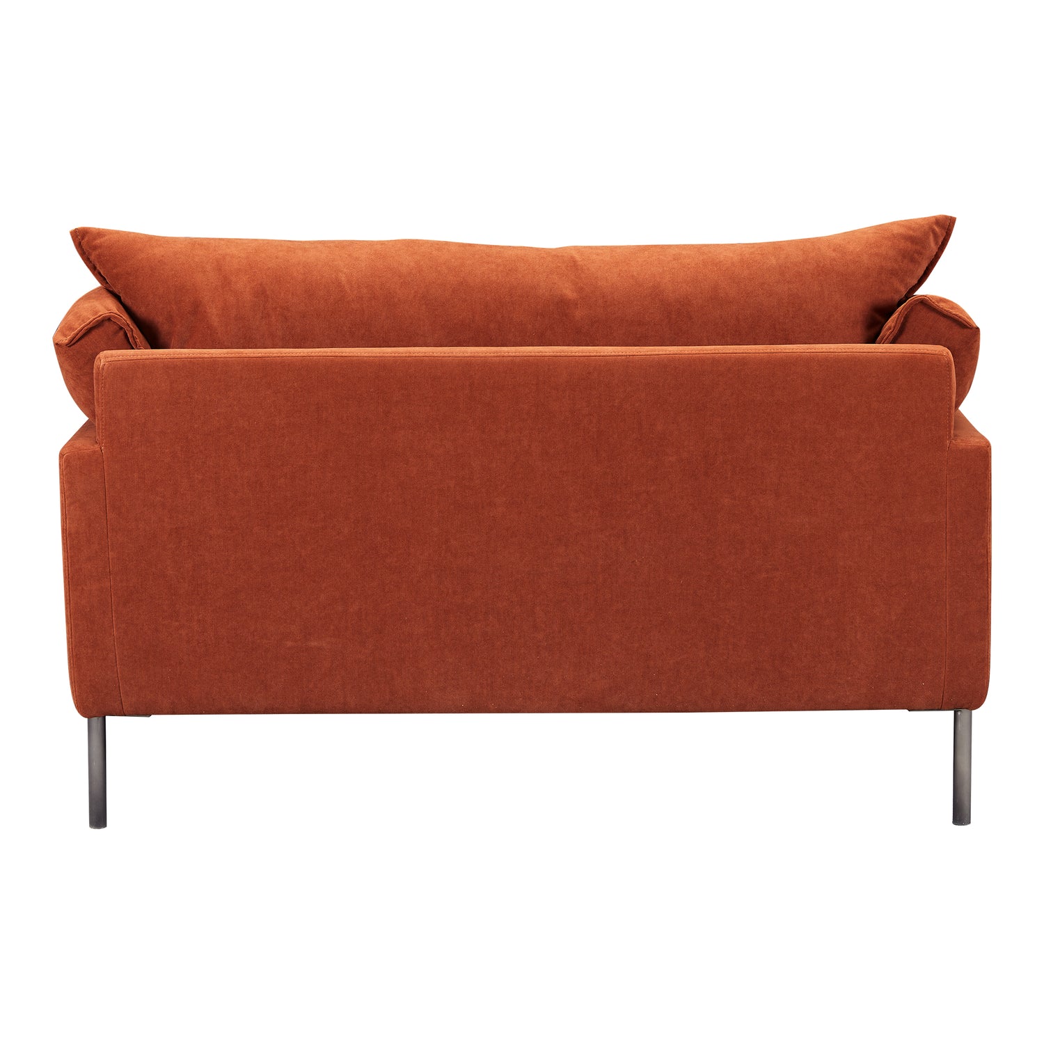 Janara Sofa Sofas, Orange / Black Stainless Steel Legs