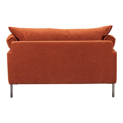 Janara Sofa Sofas, Orange / Black Stainless Steel Legs