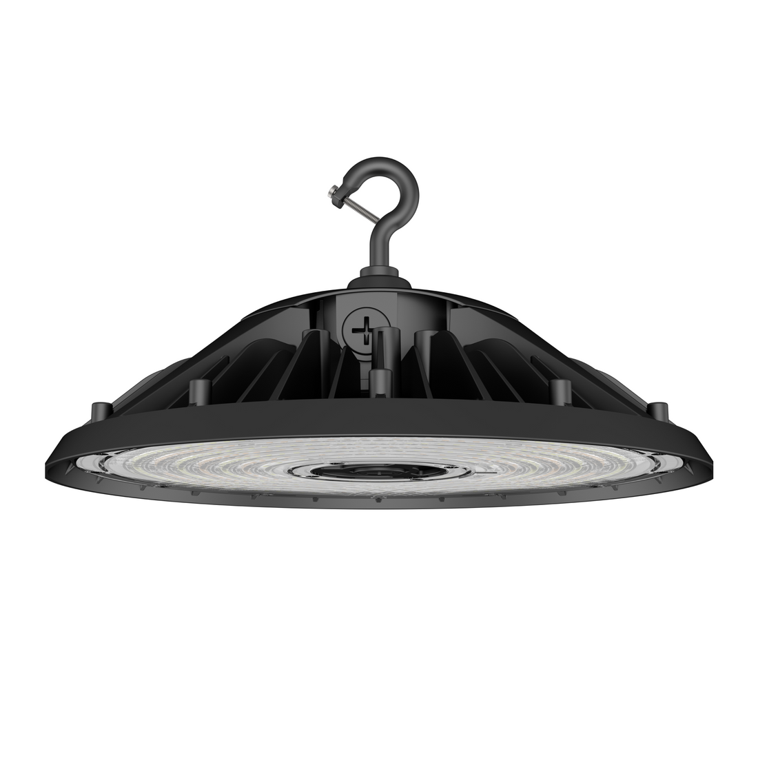 LED UFO High Bay Light 240/200/180W Wattage Adjustable,4000/5000K - 36240Lumens 0-10V Dimmable With sensor base,120-277VAC DLC 5.1 Premium, Black