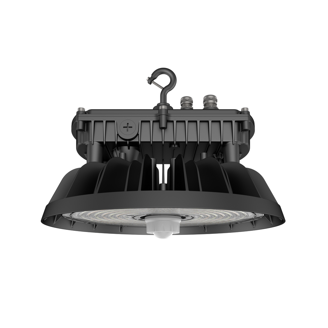 LED UFO High Bay Light 240W/270W/310W Wattage Adjustable - 4000/5000K - 47430Lumens 0-10V Dimmable, With sensor base - 120-277VAC DLC 5.1 Premium, Black