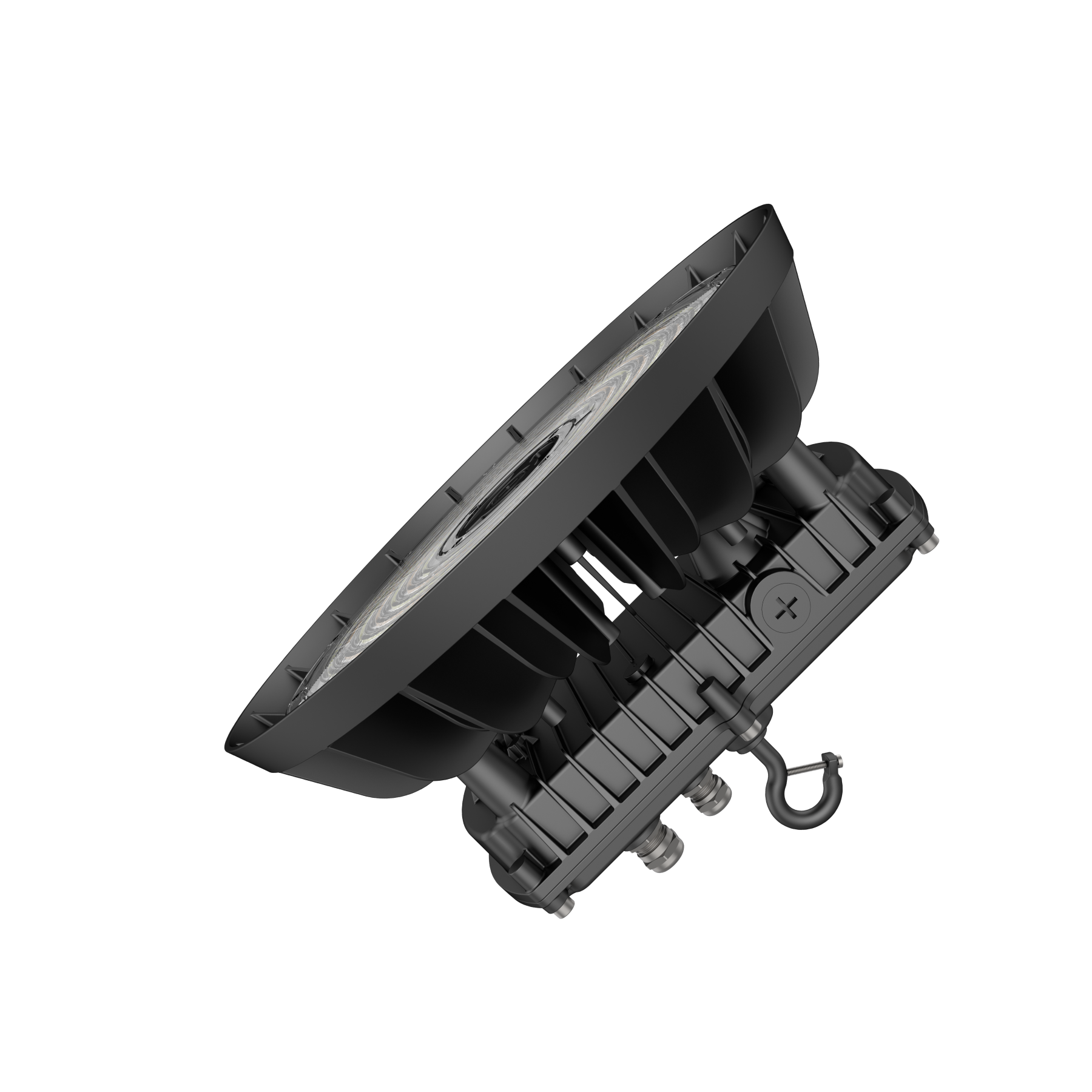 LED UFO High Bay Light 310W - 5000K - 47430Lumens 0-10V Dimmable - With sensor base, 277-480VAC DLC 5.1 Premium, Black