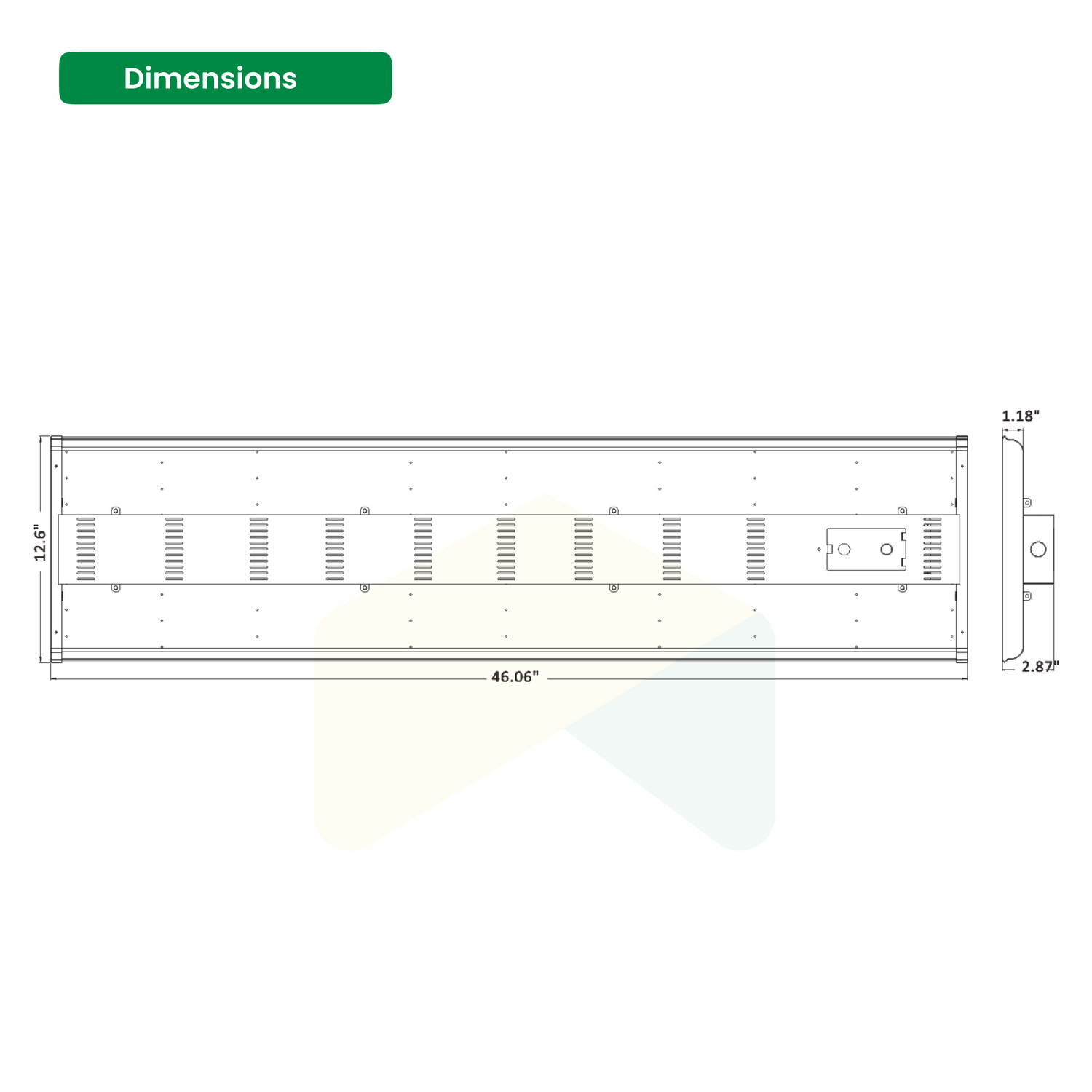 4FT LED Linear High Bay Light 300W - 5000K - 42000Lumens 0-10V Dimmable 120-277VAC, White