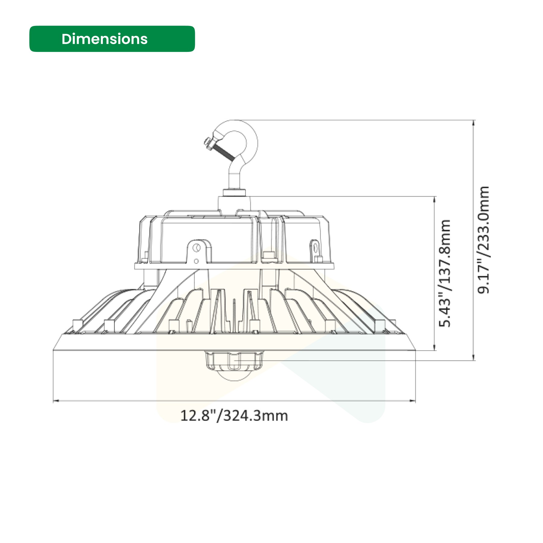 LED UFO High Bay Light 180W/200W/240W Wattage Adjustable, 5000K, 36240LM, 0-10V Dim, With sensor base,120-277VAC DLC 5.1 Premium, Black, For Warehouse Factory Barn Workshop Garage