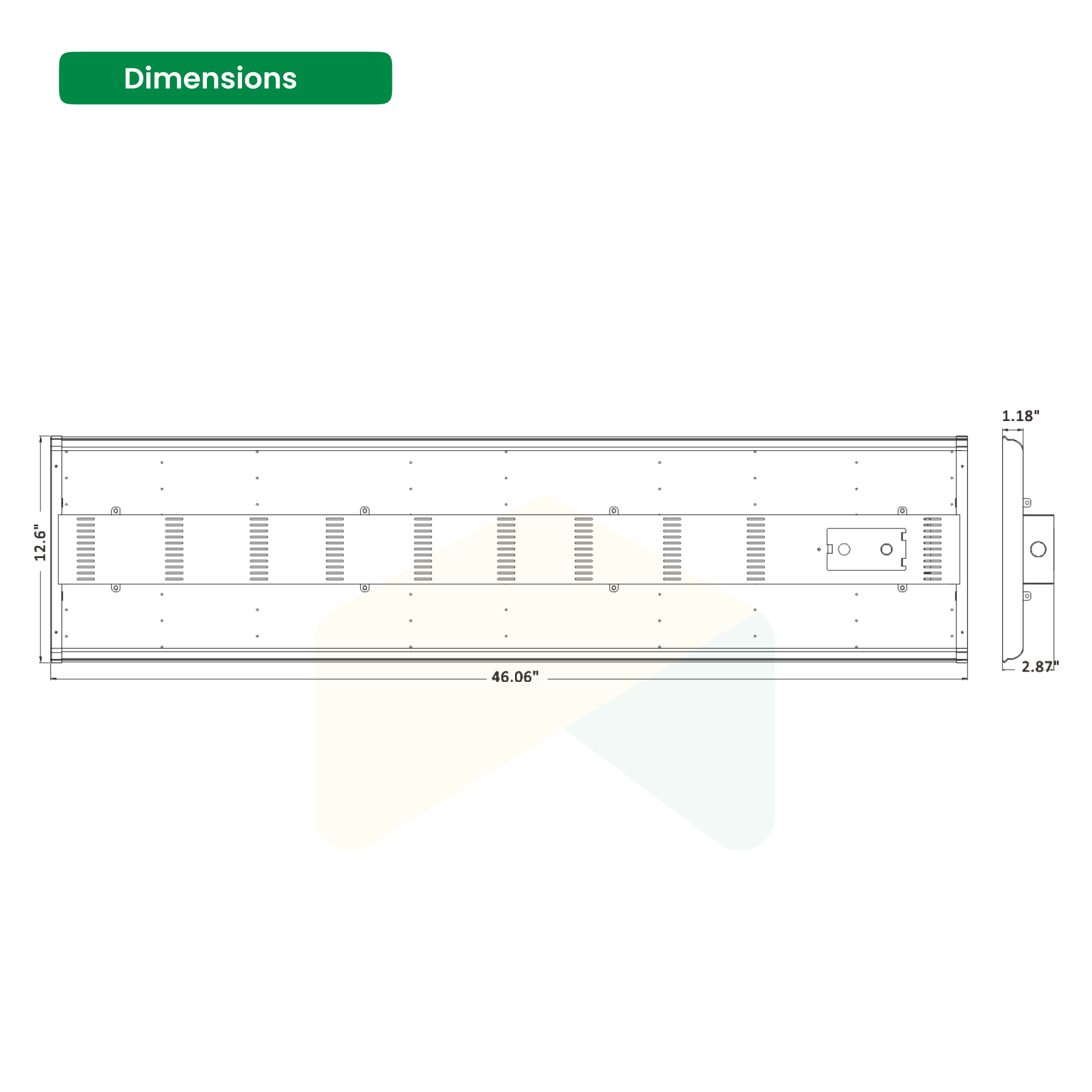 4FT LED Linear High Bay Light 225W - 5000K - 31150Lumens 0-10V Dimmable 120-277VAC, White