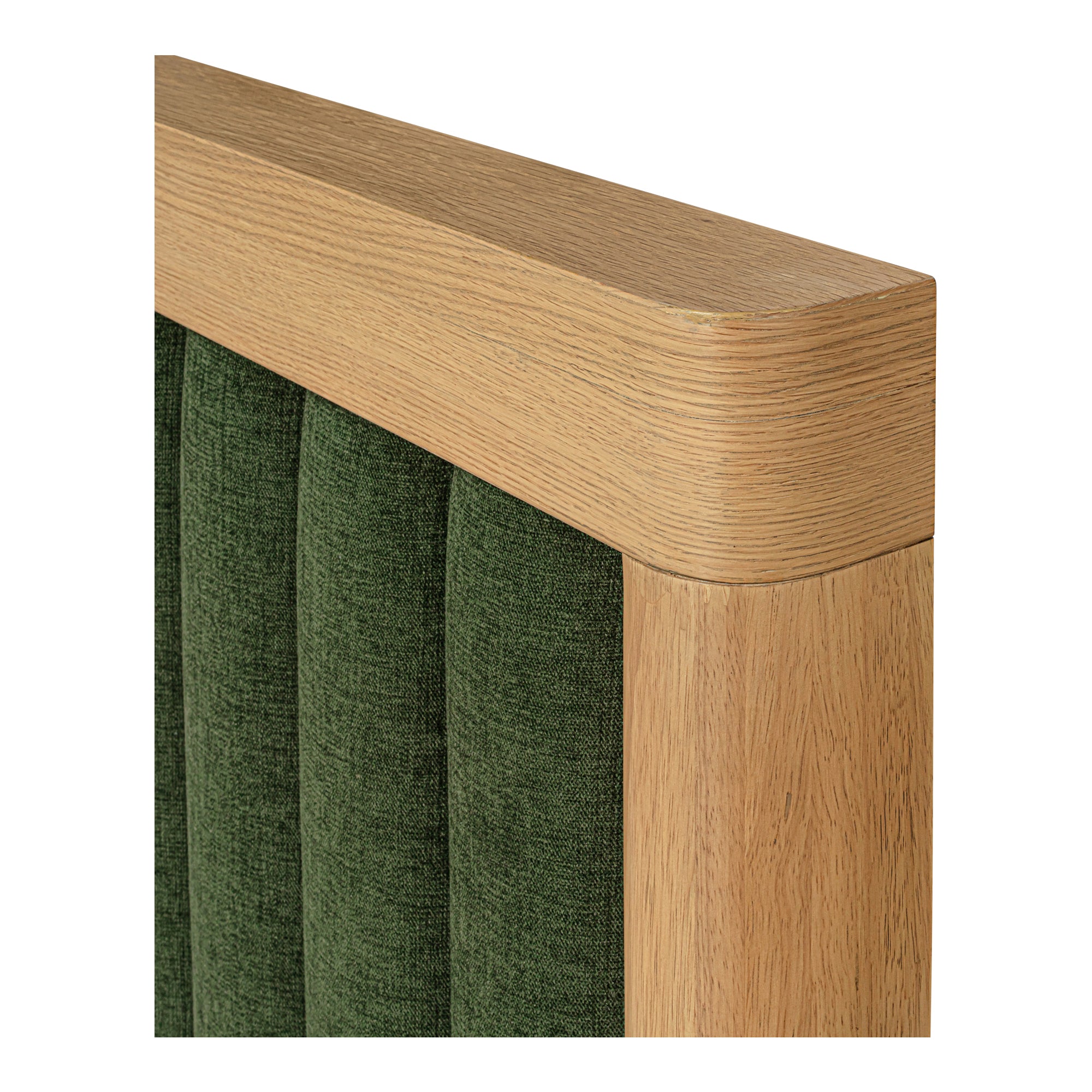 Nia Queen Bed Beds, Green / Oak Veneer over MDF Frame