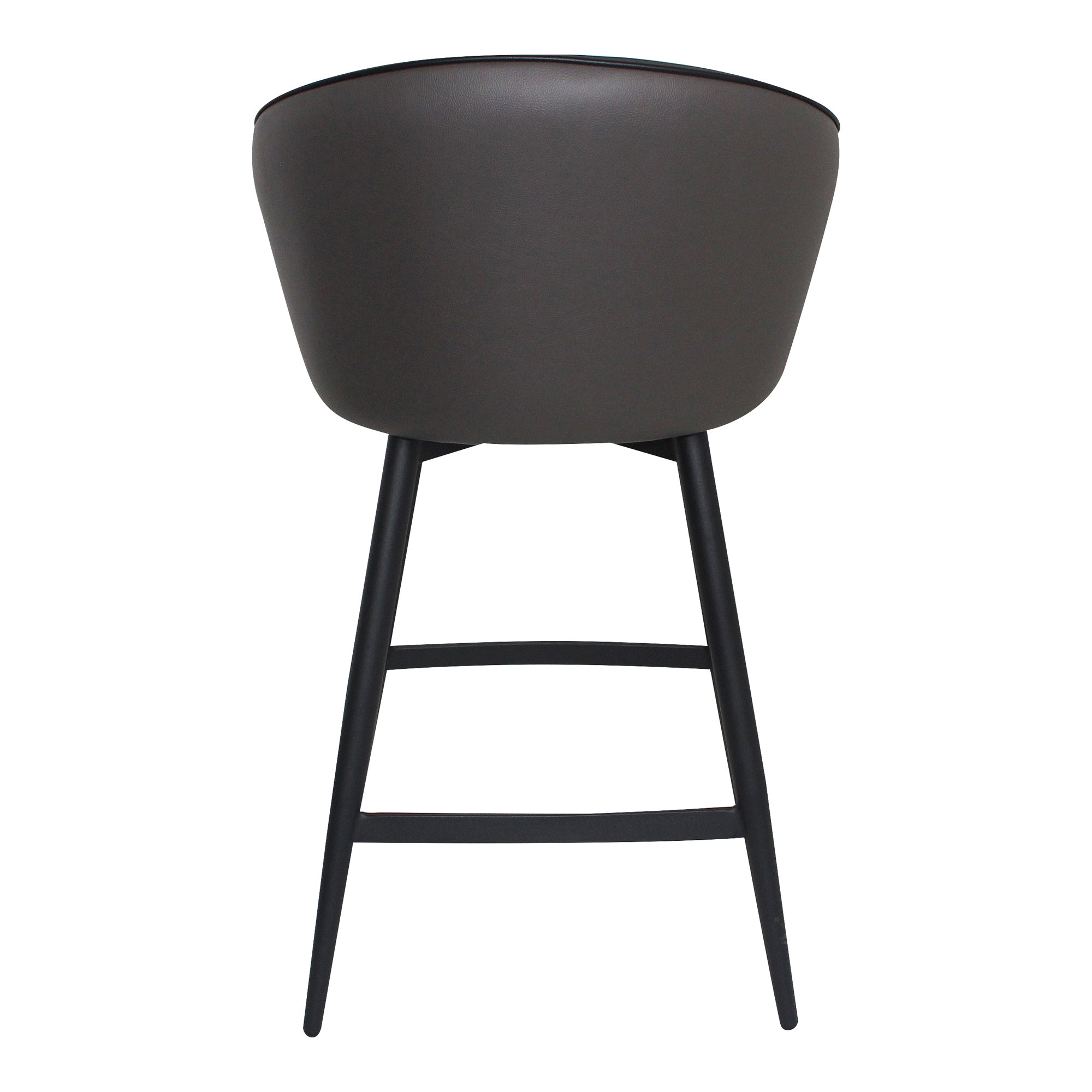 Plaza Outdoor Barstool Grey - Set Of Two Bar Stools, Grey / Powder Coated Metal Legs