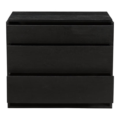 Quentin Nightstand Black Nightstands, Black / Iron Base