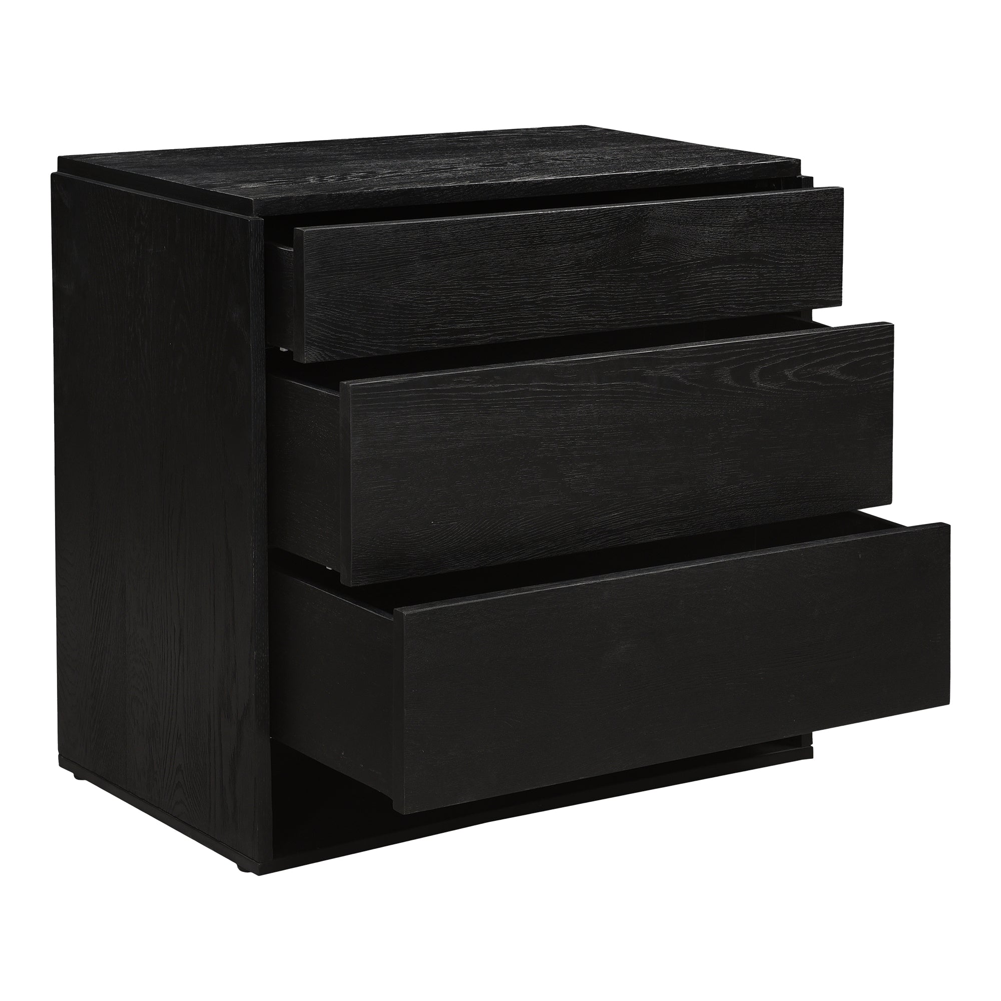 Quentin Nightstand Black Nightstands, Black / Iron Base