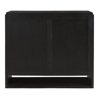 Quentin Nightstand Black Nightstands, Black / Iron Base