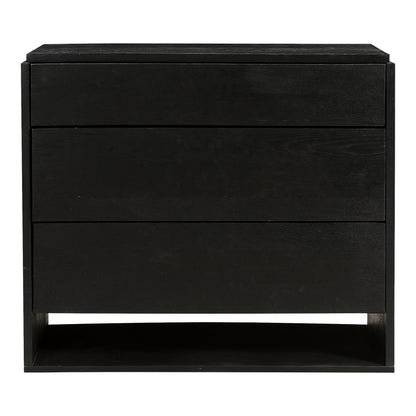 Quentin Nightstand Black Nightstands, Black / Iron Base