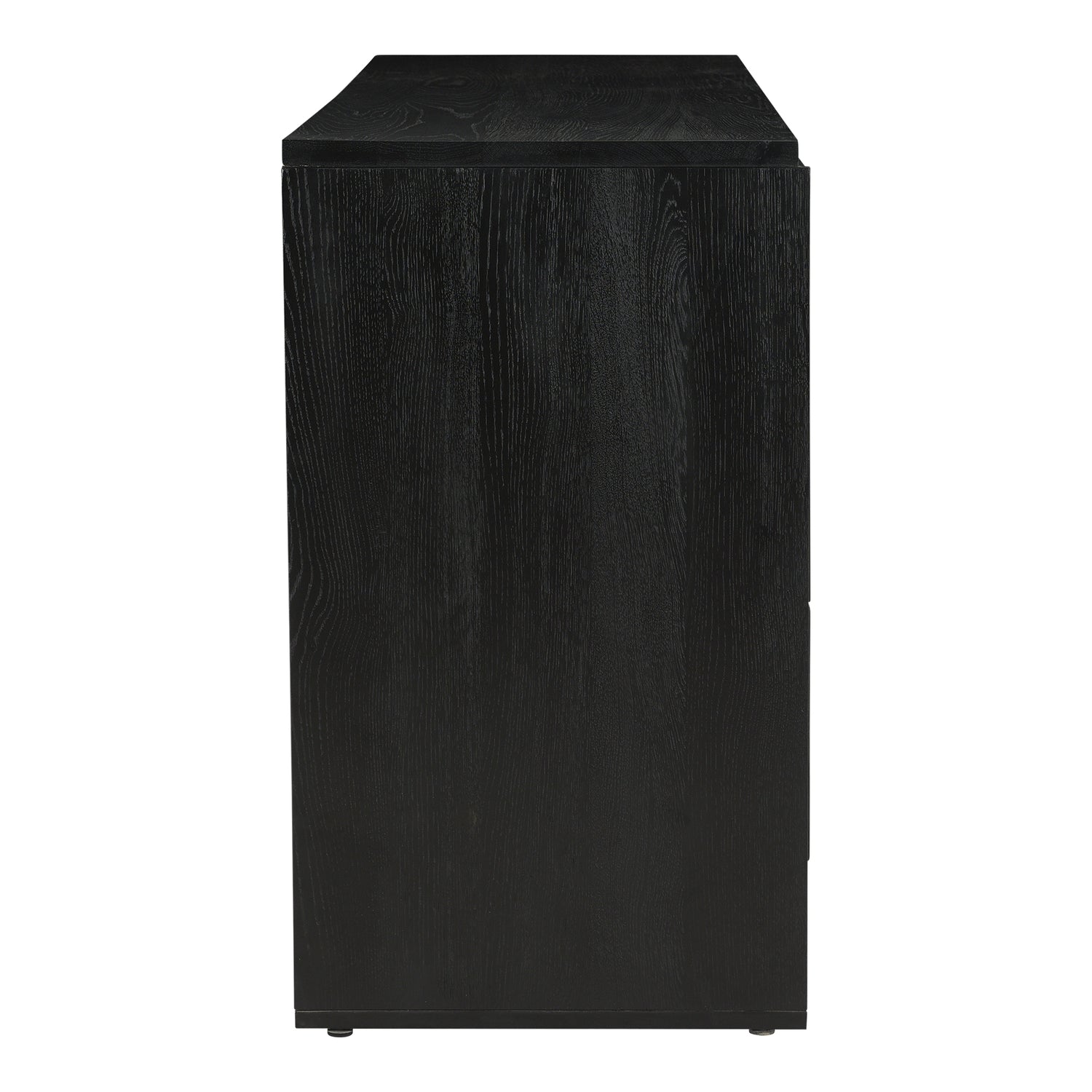 Quentin 3 Drawer Nightstand Black Dressers, Black / Iron Base