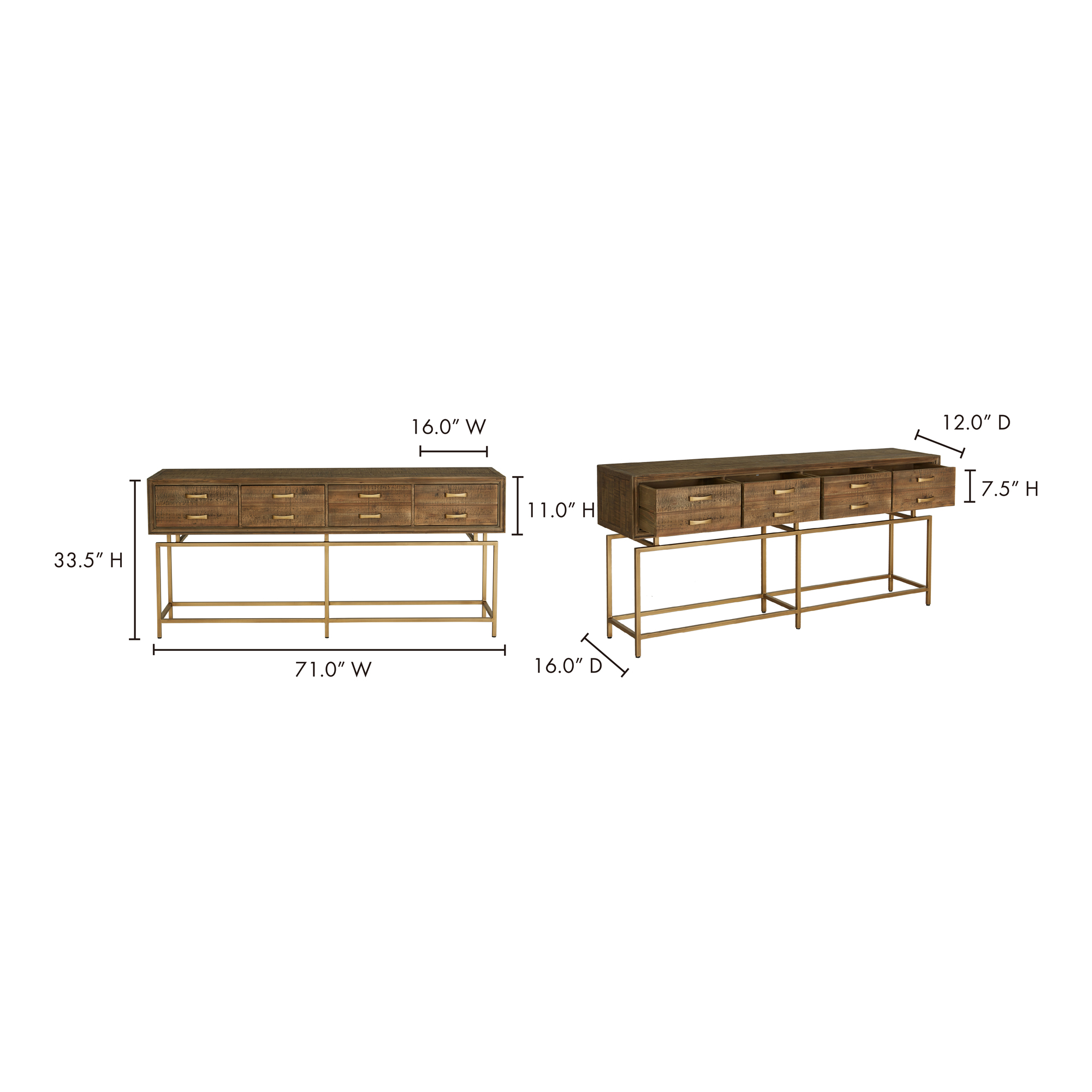 Bonnet Dining Table Small Dining Tables, Natural / Iron Base