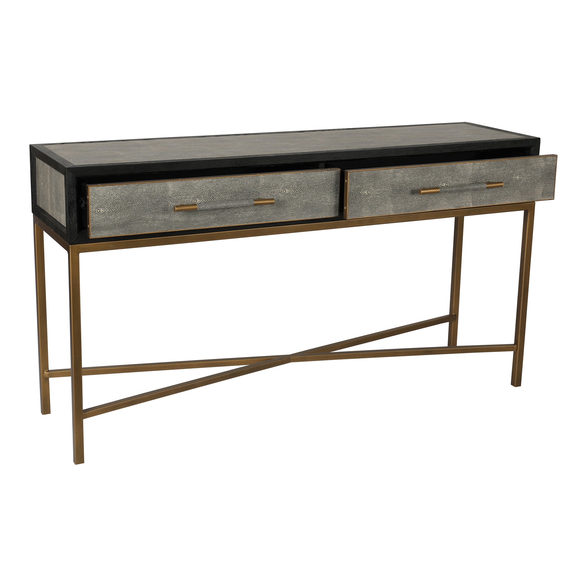 Mako Sideboard Small Sideboards, Grey / Brass Legs