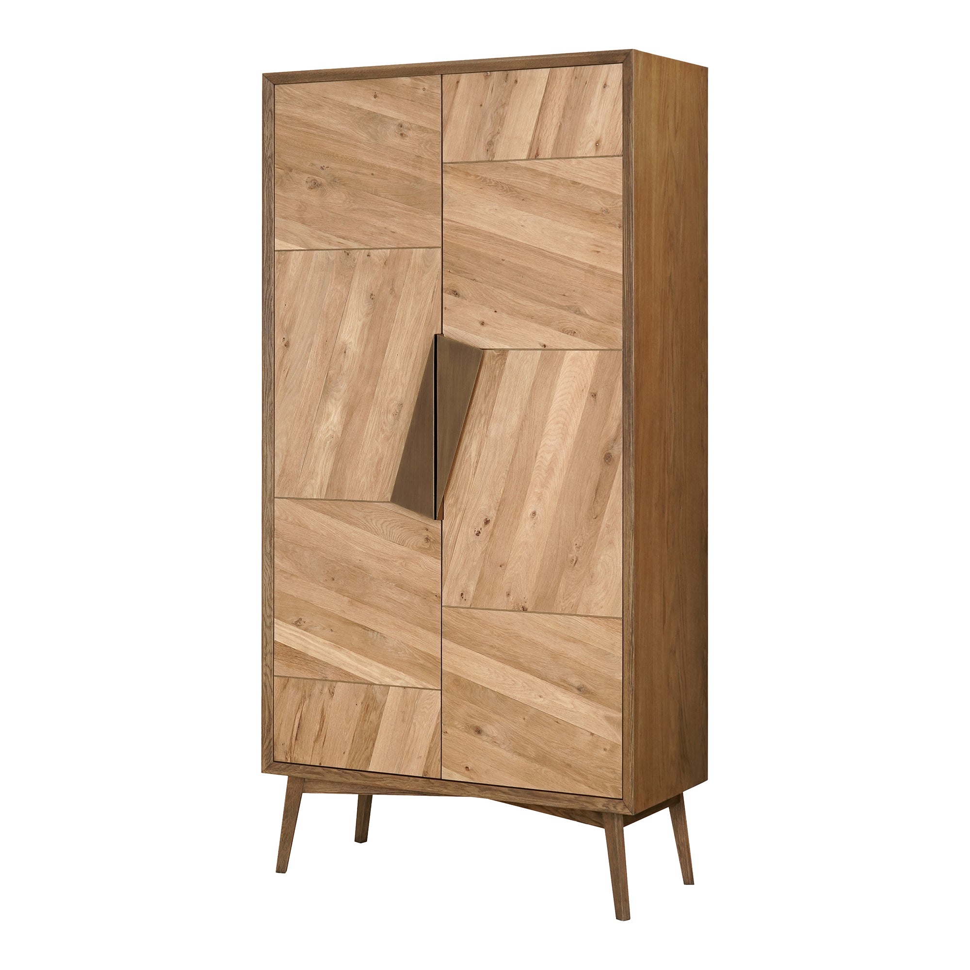 Charleston Small Cabinet Cabinets, Natural / Oak Veneer Over Plywood Cabinet